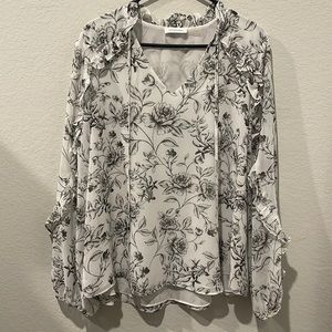 Calvin Klein - Floral Blouse - Size XL